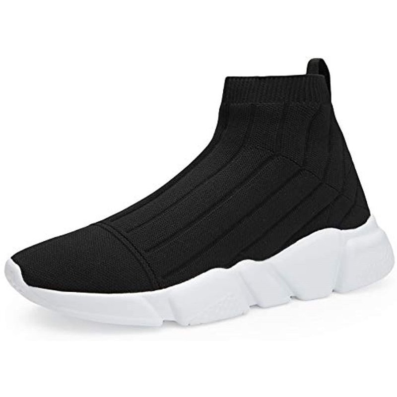 Voiv Womens Walking Shoes Mens Slip-on Sneakers Breathable Lightweight Athletic Running Shoes High Top Black 4 Voiv Womens Walking Shoes Mens Slip-on Sneakers Breathable Lightweight Athletic Running Shoes High Top Black 4