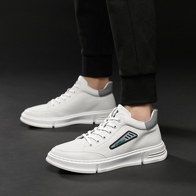 Leather sneakers men's casual shoes tide 2021 autumn and winter new single shoes shoes men