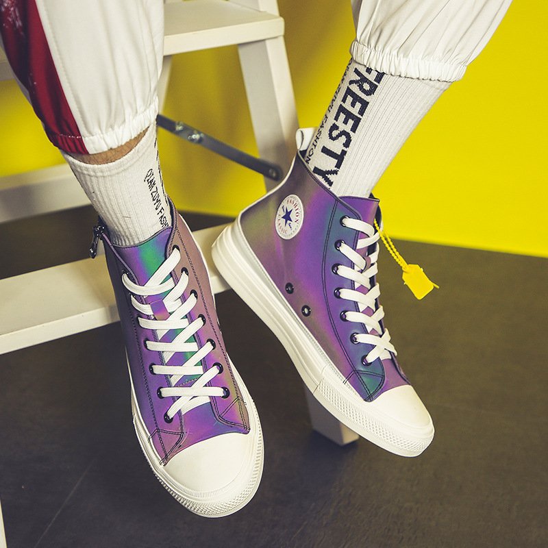 New couple chameleon Daredevil casual sports high-top men's shoes high-top trend