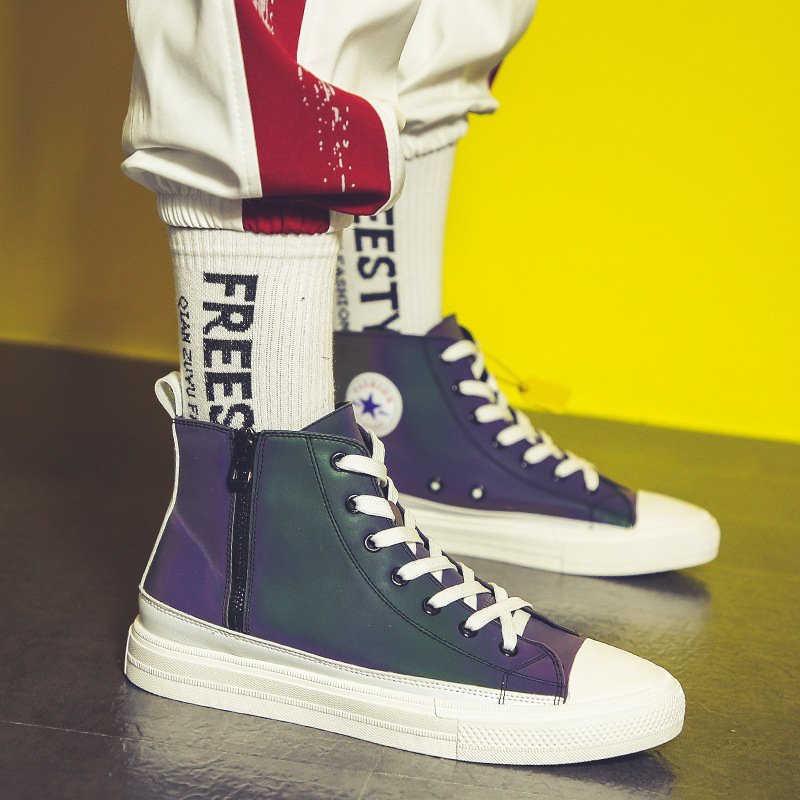 New couple chameleon Daredevil casual sports high-top men's shoes high-top trend